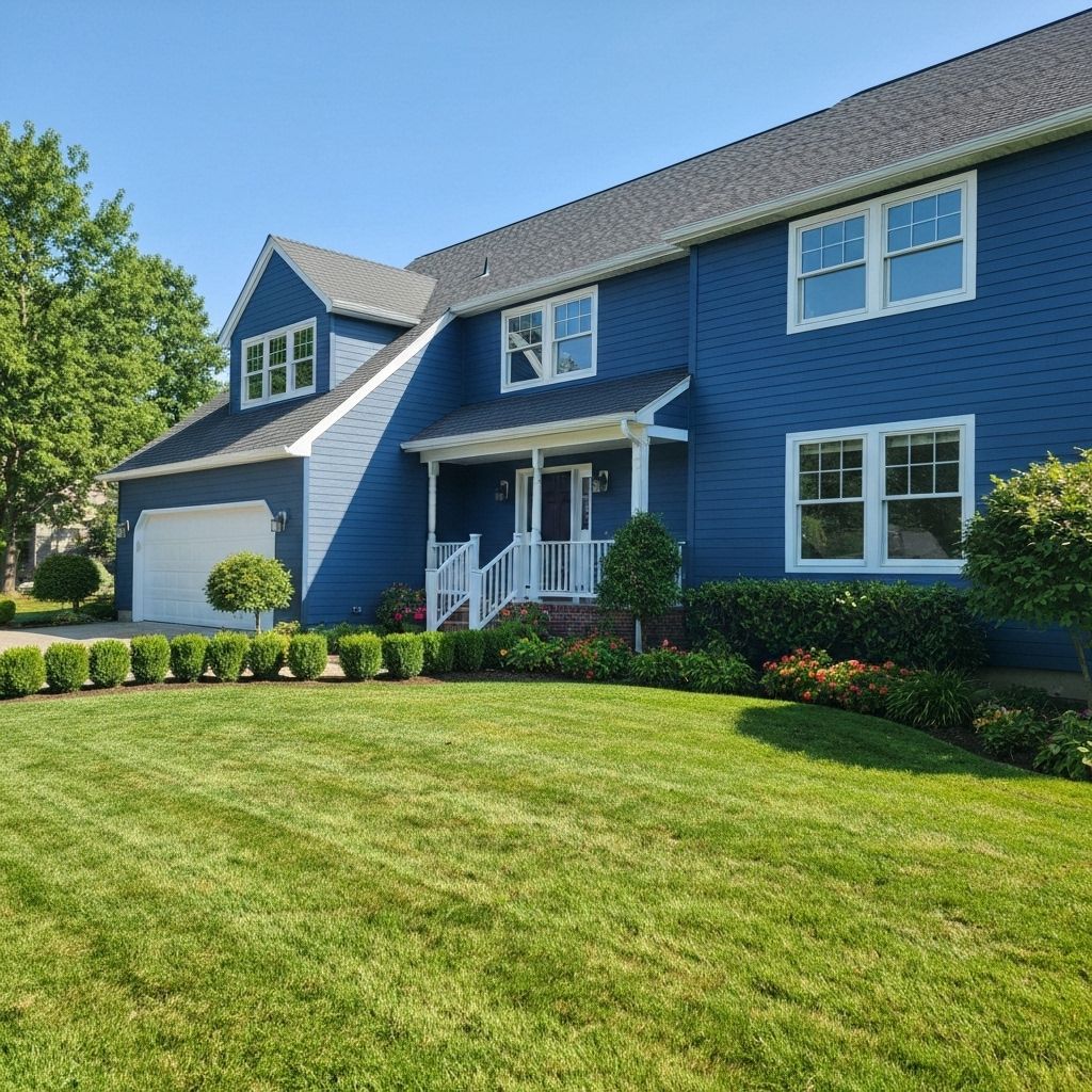House exterior after painting